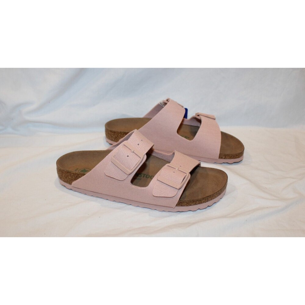 Birkenstock Women's Arizona Vegan Canvas Sandals SOFT PINK EU 39 NIB NARROW